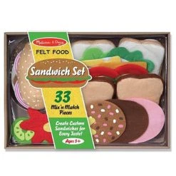Melissa And Doug Felt Food Sandwich Set Multi-color