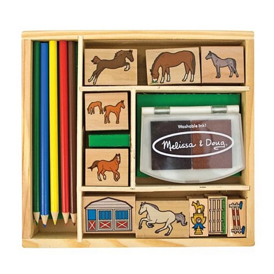 Melissa And Doug Wooden Horse Stamp Set Multi-color 1 Melissa And Doug Wooden Horse Stamp Set Multi-color