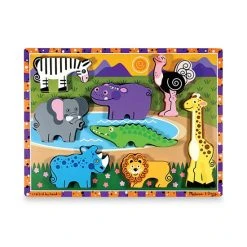 Melissa And Doug Melissa & Doug&reg; Safari Chunky Puzzle Purple/multi