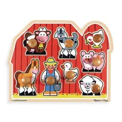 Melissa And Doug Melissa & Doug&reg; Farm Jumbo Knob Puzzle Red/multi