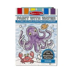 Melissa And Doug Paint With Water Ocean Art Pad With Brush Multi-color