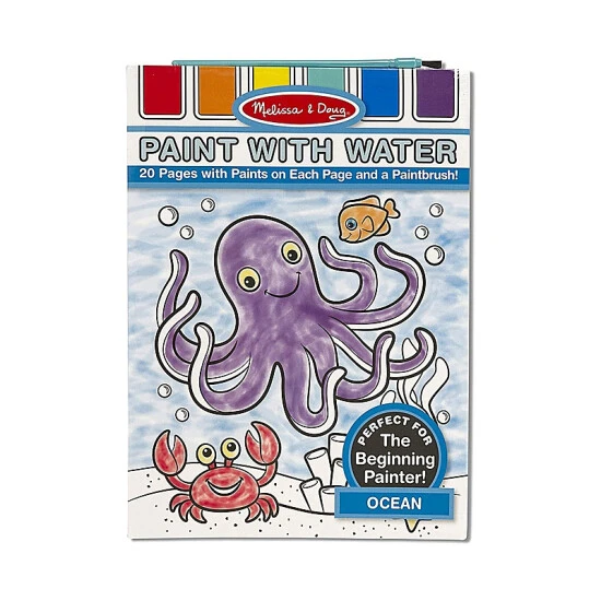 Melissa And Doug Paint With Water Ocean Art Pad With Brush Multi-color 1 Melissa And Doug Paint With Water Ocean Art Pad With Brush Multi-color