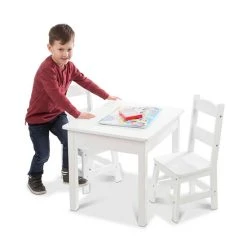 Melissa And Doug Melissa & Doug&reg; 3-Piece Wooden Table And Chairs Set In White -Melissa & Doug Sales Store unnamed file 420