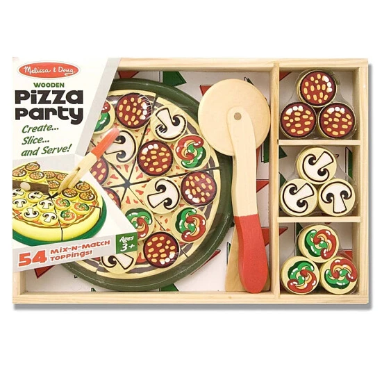Melissa And Doug Wooden Classic Toy Pizza Party Set Multi-color 1 Melissa And Doug Wooden Classic Toy Pizza Party Set Multi-color