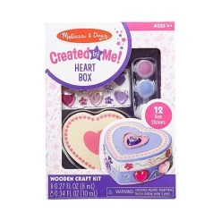 Melissa And Doug Created By Me Heart Box Wooden Craft Kit Multi-color