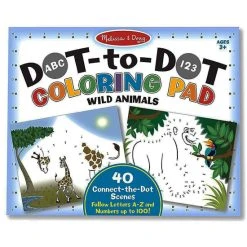 Melissa And Doug Dot To Dot Wild Animals Coloring Pad Multi-color