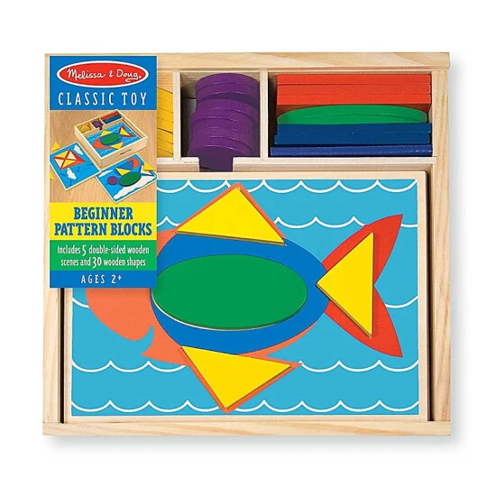 Melissa And Doug Classic Toy Wooden Beginner Pattern Blocks Multi-color 1 Melissa And Doug Classic Toy Wooden Beginner Pattern Blocks Multi-color