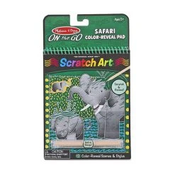 Melissa And Doug Scratch Art Safari Color Reveal Pad Multi-color