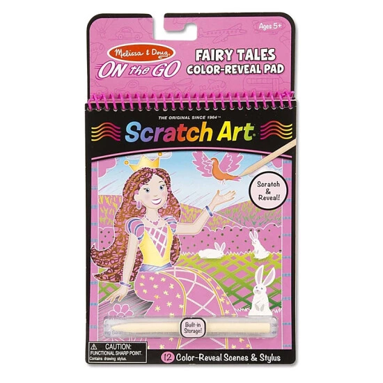 Melissa And Doug On The Go Scratch Art Fairy Tales Reveal Pad Multi-color 1 Melissa And Doug On The Go Scratch Art Fairy Tales Reveal Pad Multi-color