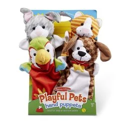 Melissa And Doug Playful Pets Hand Puppets Multi-color