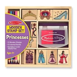 Melissa And Doug Princesses Wooden Stamp Set Multi-color
